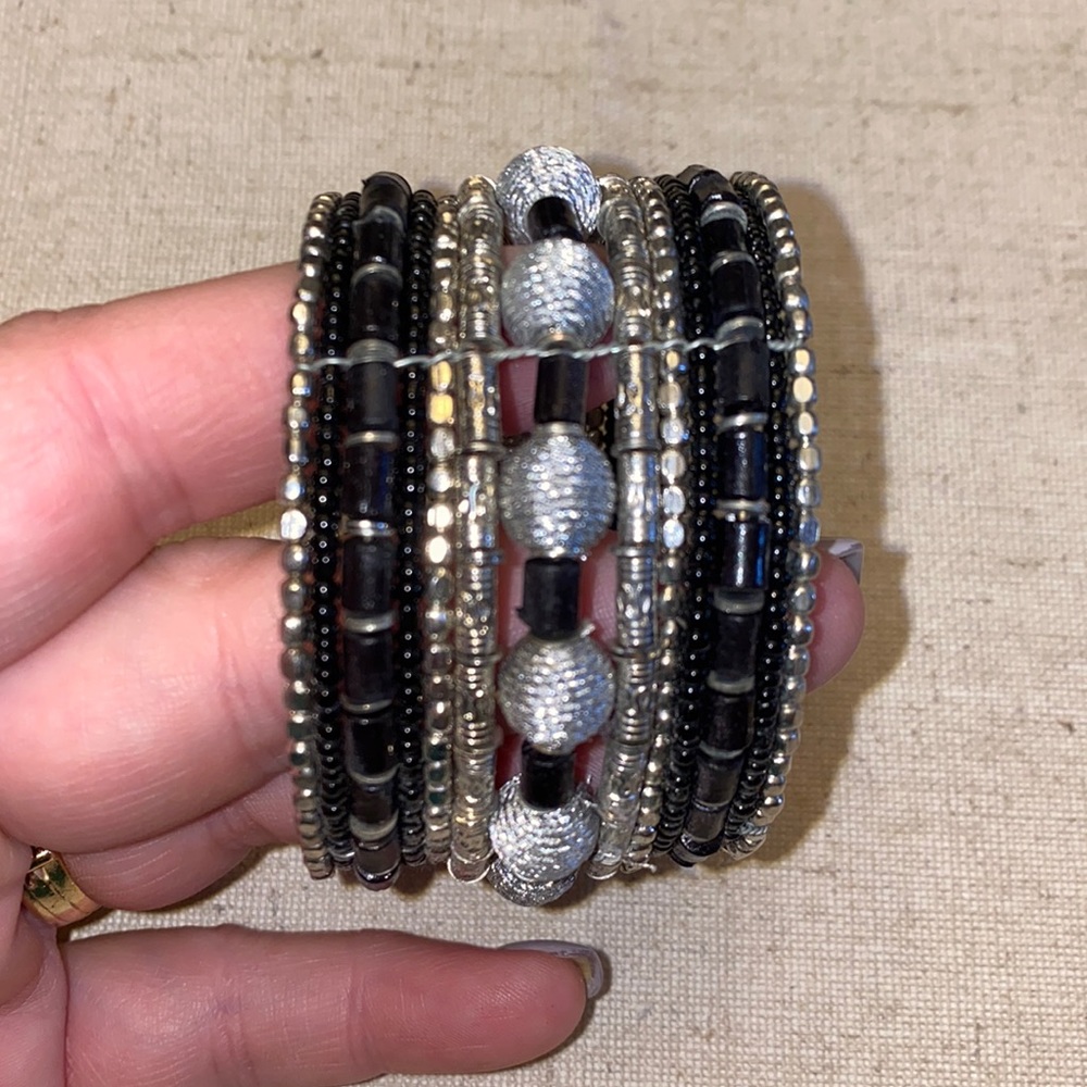 Black, White, and Silver cuff
